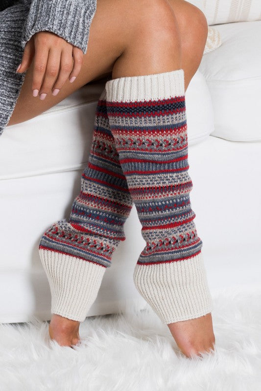 Short Fairisle Leg Warmers