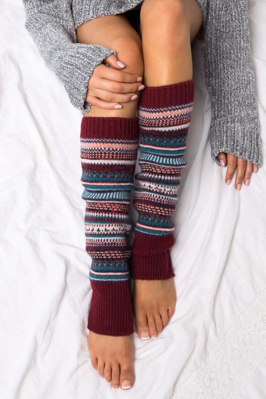 Short Fairisle Leg Warmers
