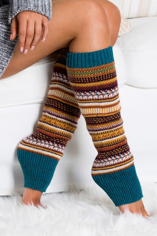 Short Fairisle Leg Warmers