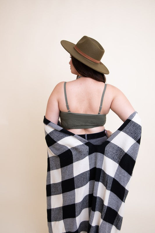 Seamless Padded Textured Brami- Plus Size