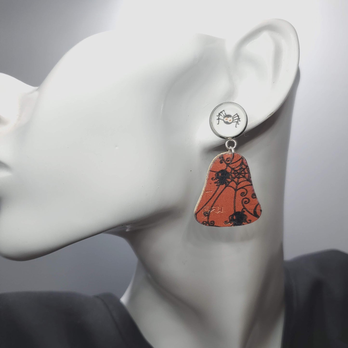 Spider Leather Earrings