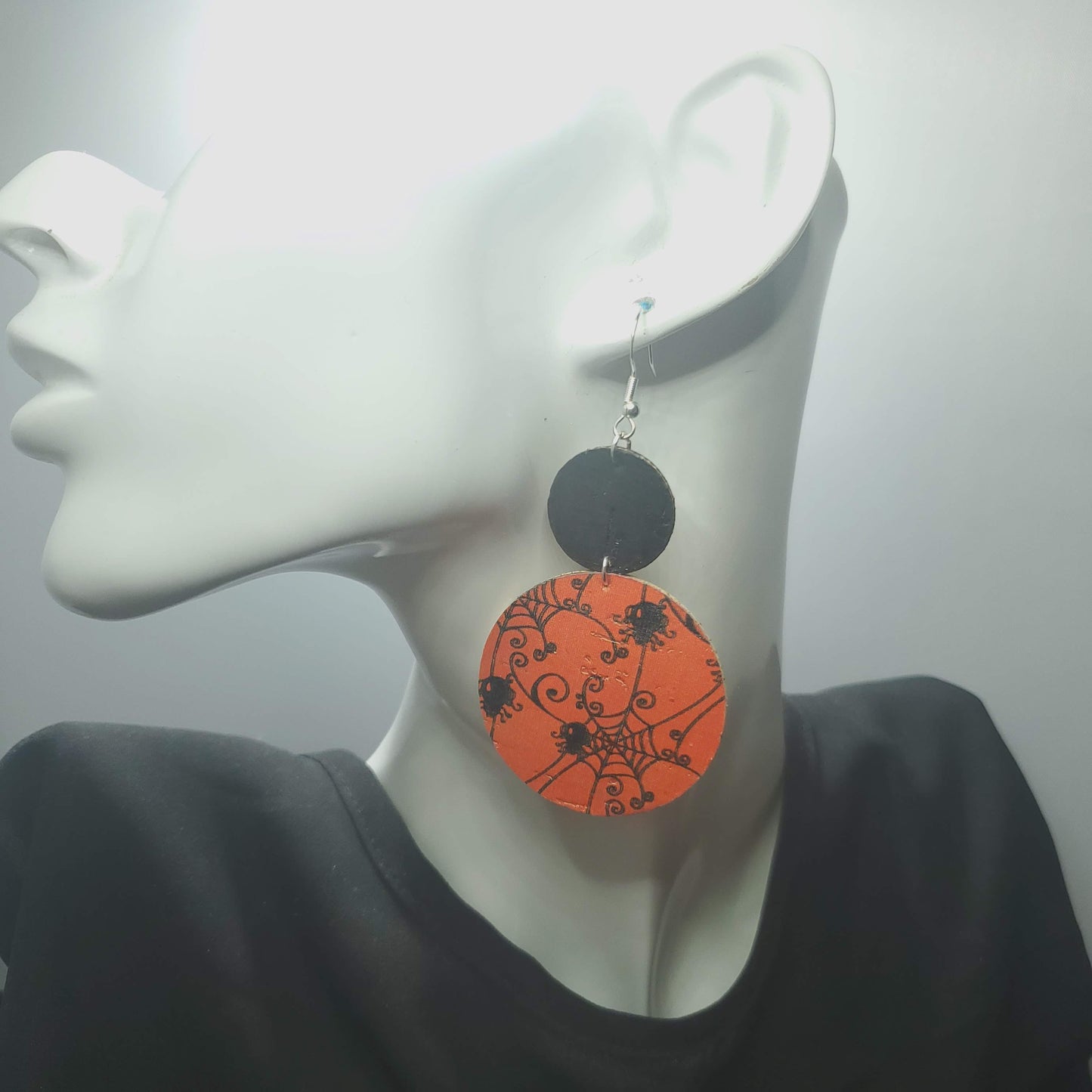 Spider Leather Earrings