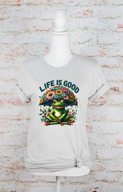 Life is Good Frog Tee-Plus