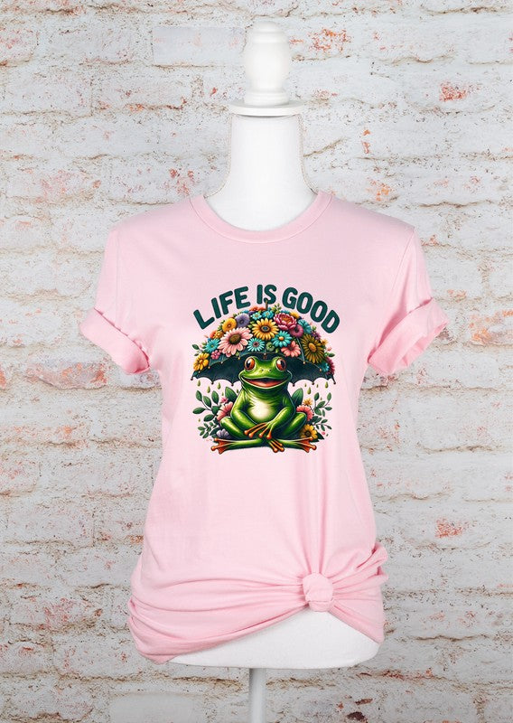 Life is Good Frog Tee-Plus