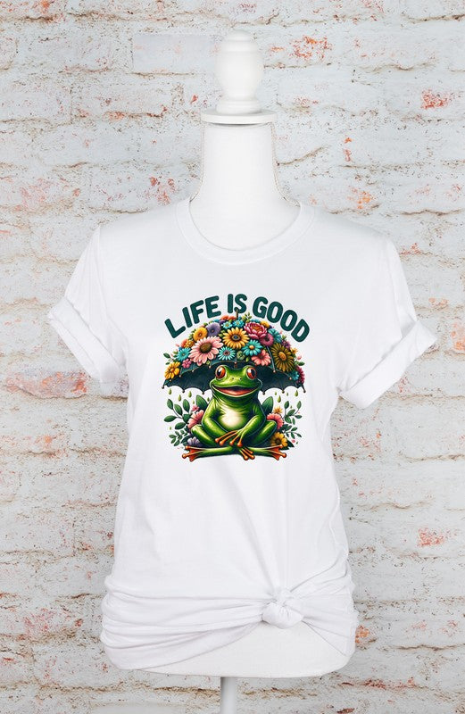 Life is Good Frog Tee-Plus
