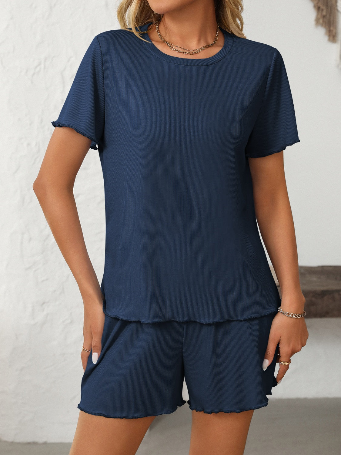 Mandy Short Sleeve Top and Shorts Set