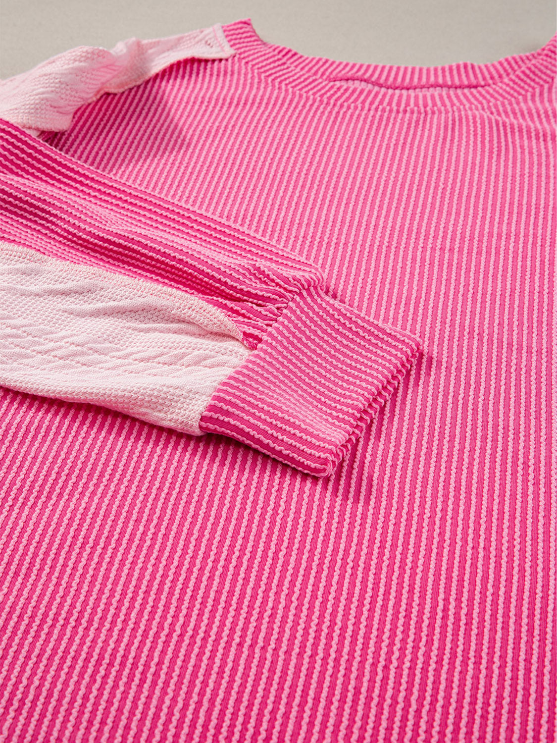 Exposed Seam Contrast Sweater