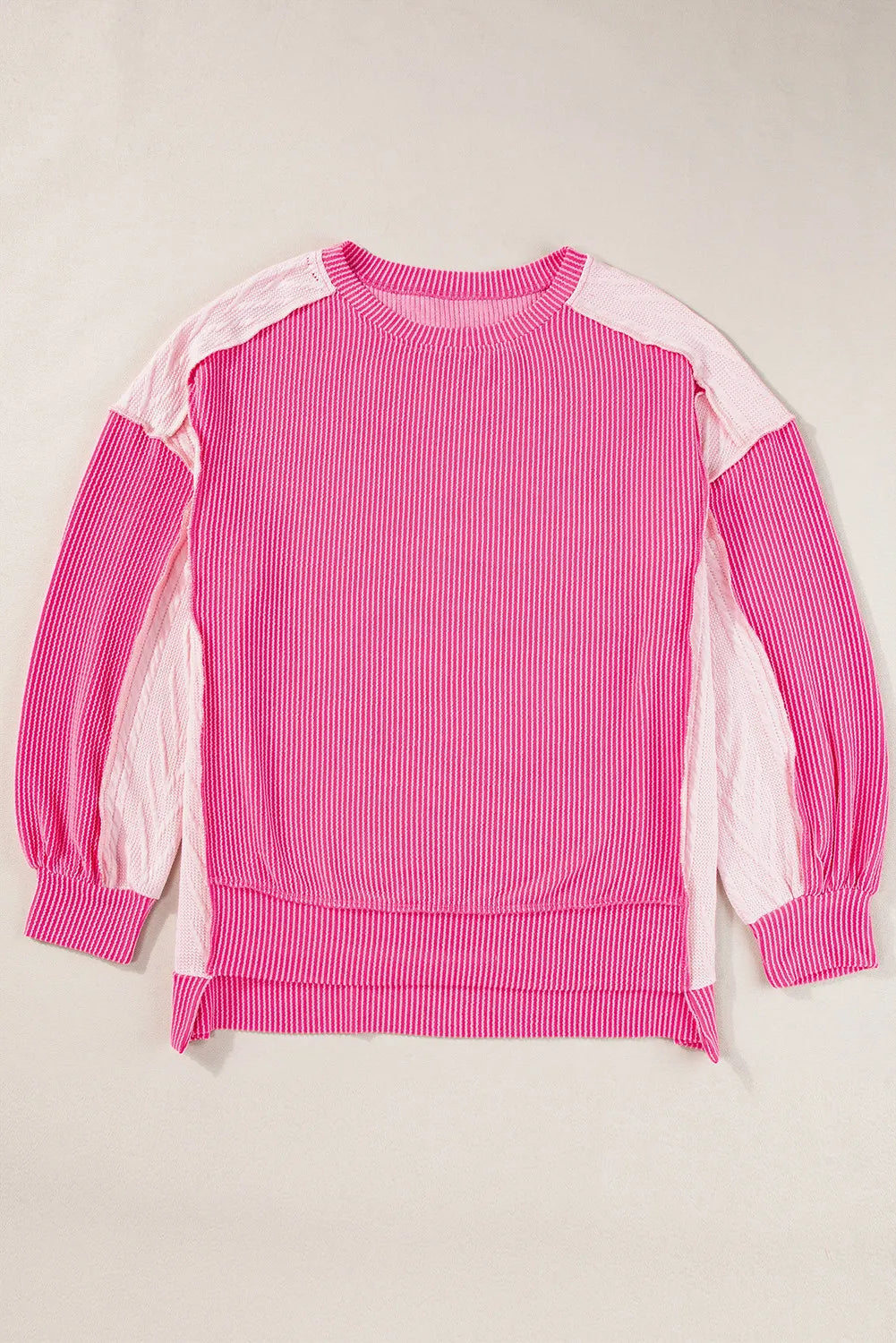 Exposed Seam Contrast Sweater