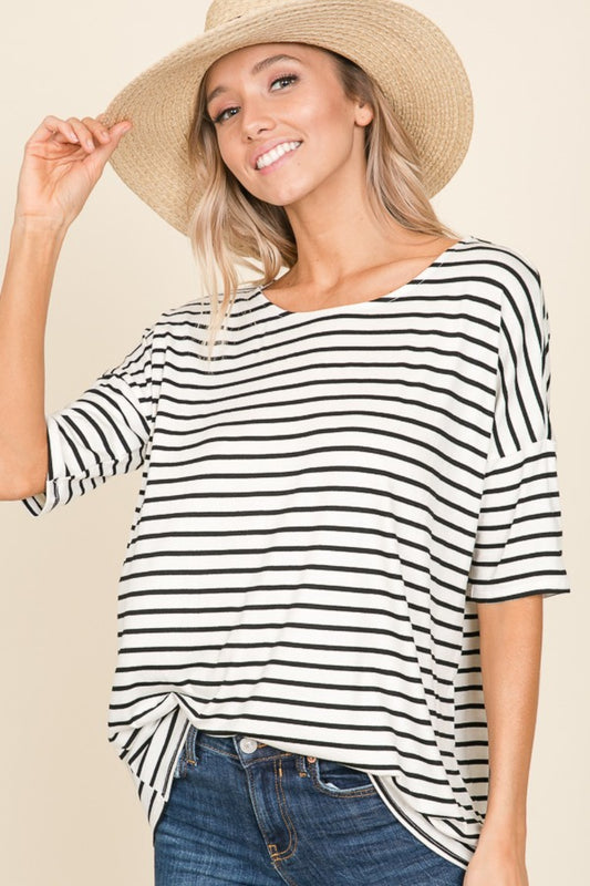 BOMBOM Striped T-Shirt