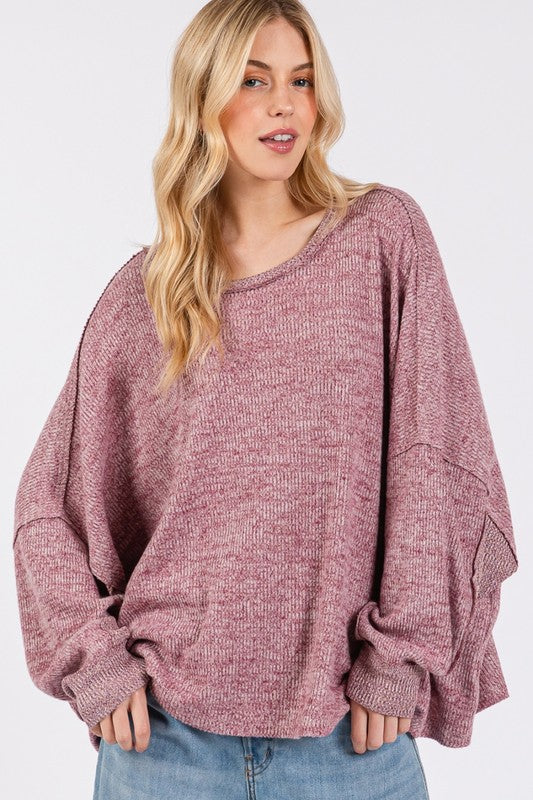 SAGE + FIG Batwing Oversize Top