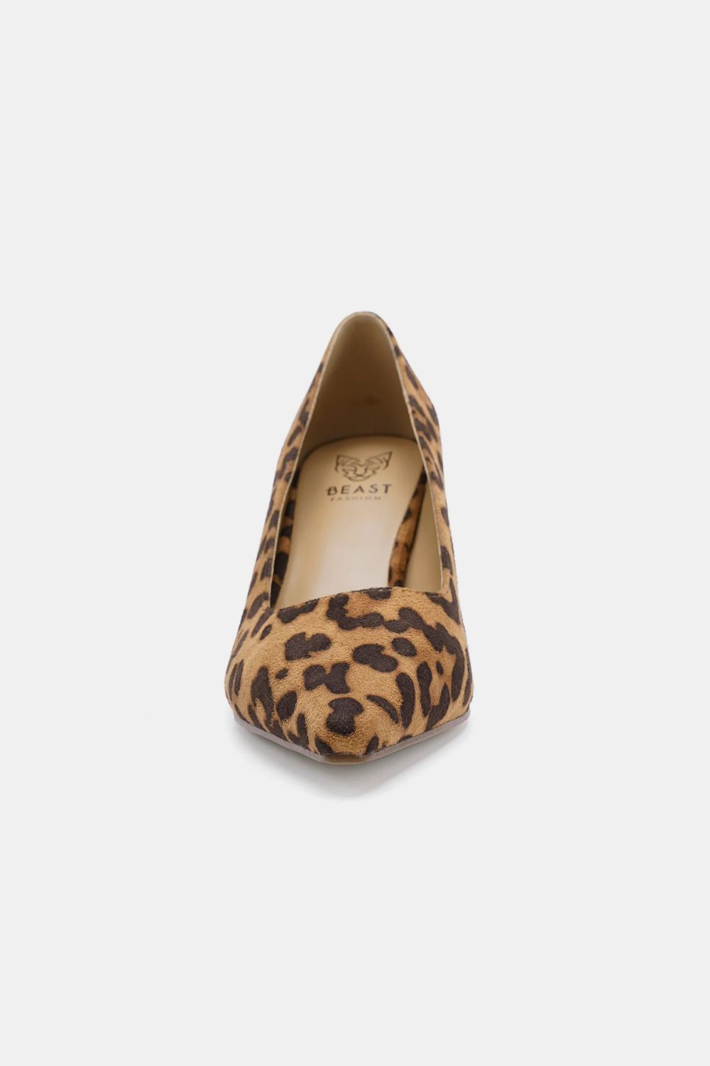 Beast Fashion Faux Suede Leopard Pumps