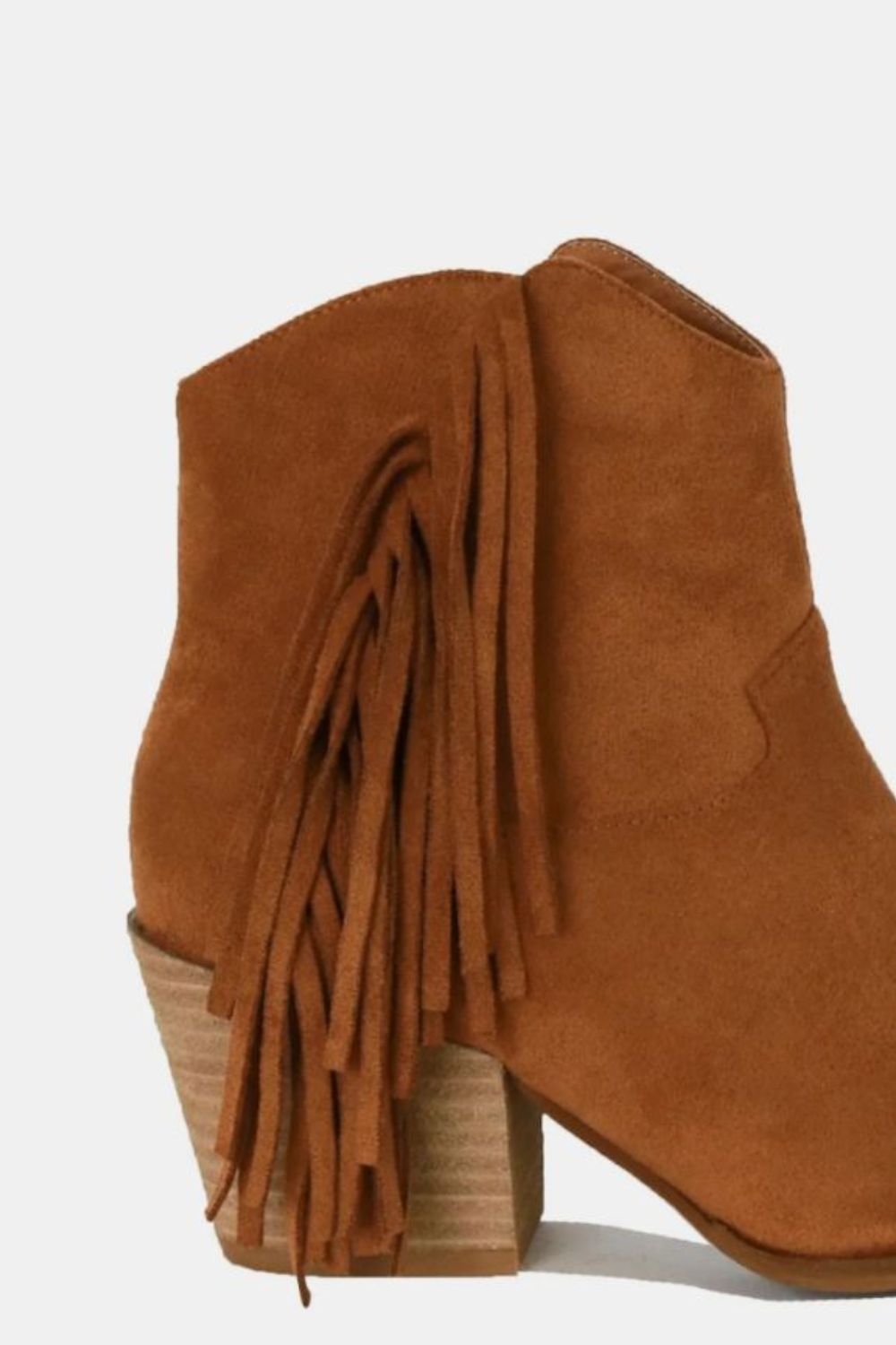 Beast Fashion Suede Fringe Ankle Boots