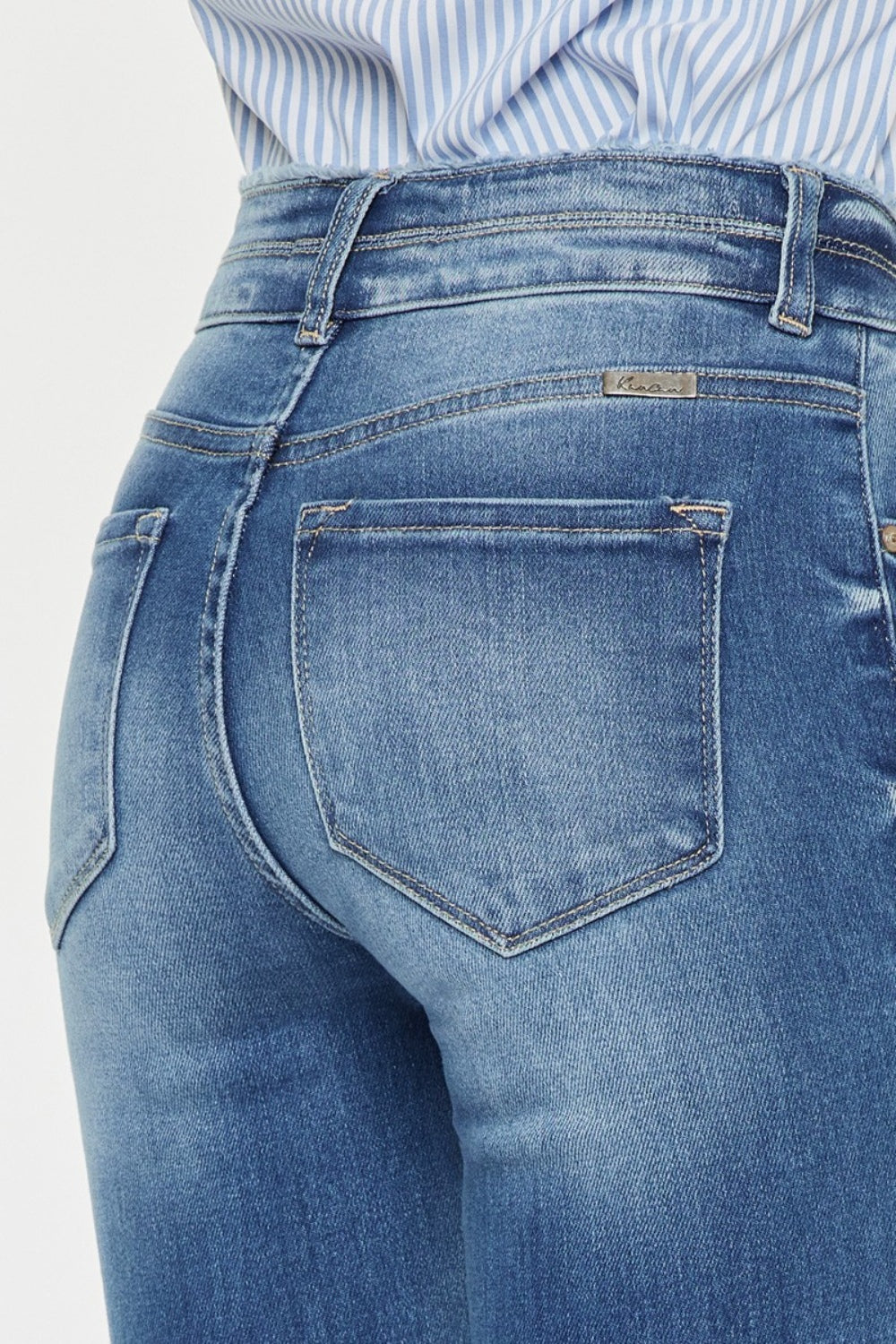 KanCan Distressed Raw Hem High Waist Jeans