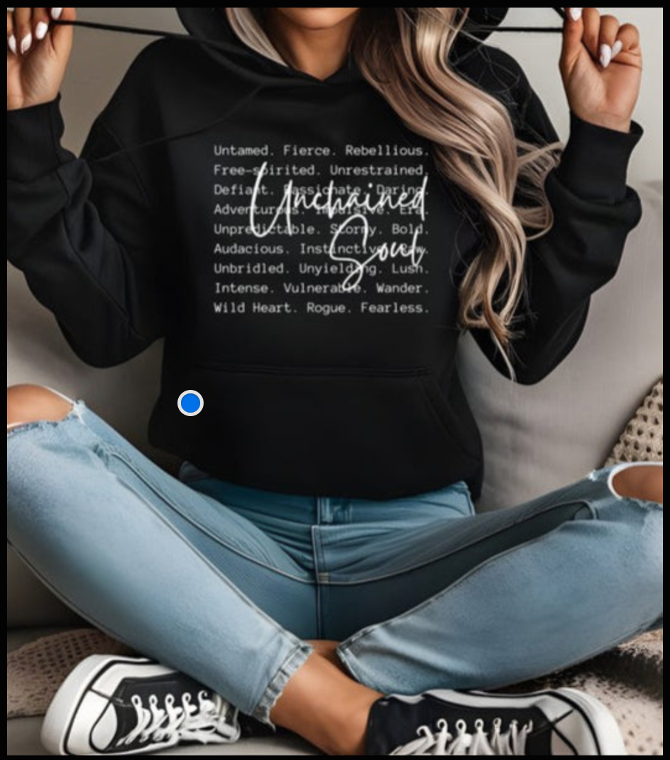 Unchained Soul Words Graphic Hoodie-Plus