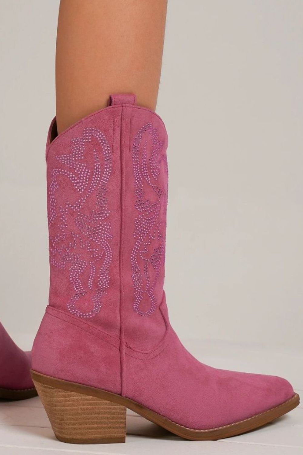 Beast Fashion Rhinestone Detail Boots