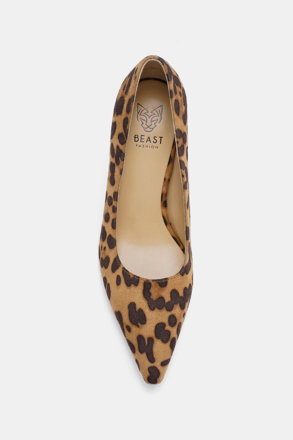 Beast Fashion Faux Suede Leopard Pumps