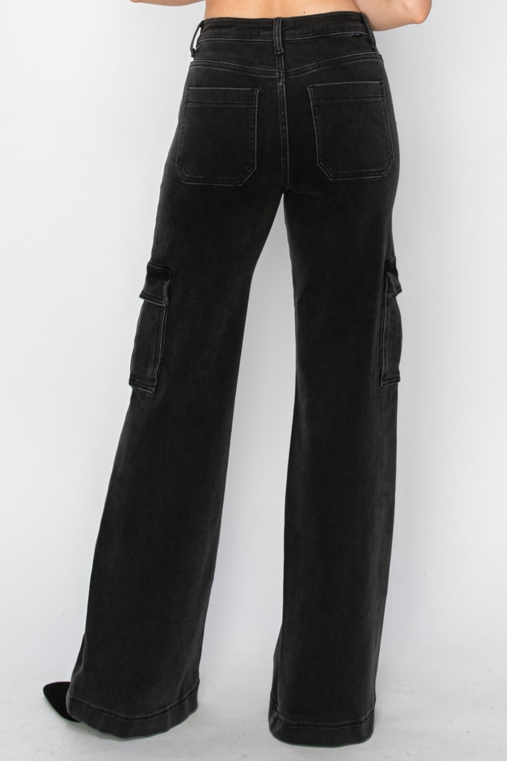 Risen  High Rise Wide Leg Cargo Jeans