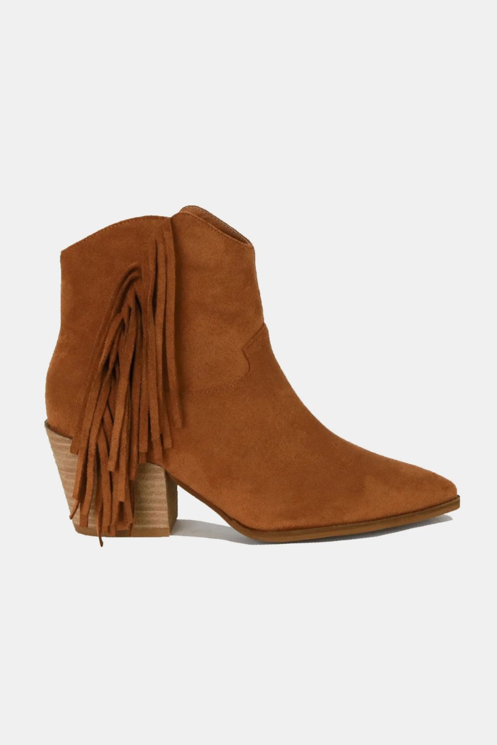 Beast Fashion Suede Fringe Ankle Boots