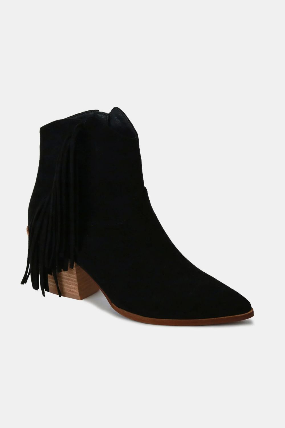 Beast Fashion Suede Fringe Ankle Boots