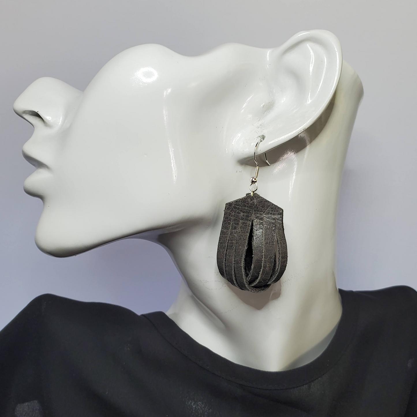 Leather Twist Earrings