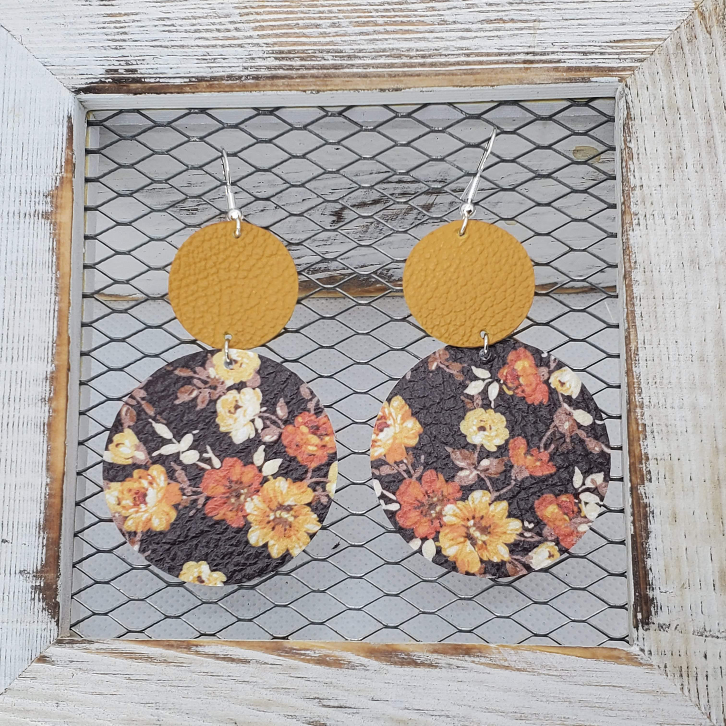 Fall Floral Leather Earring Collection