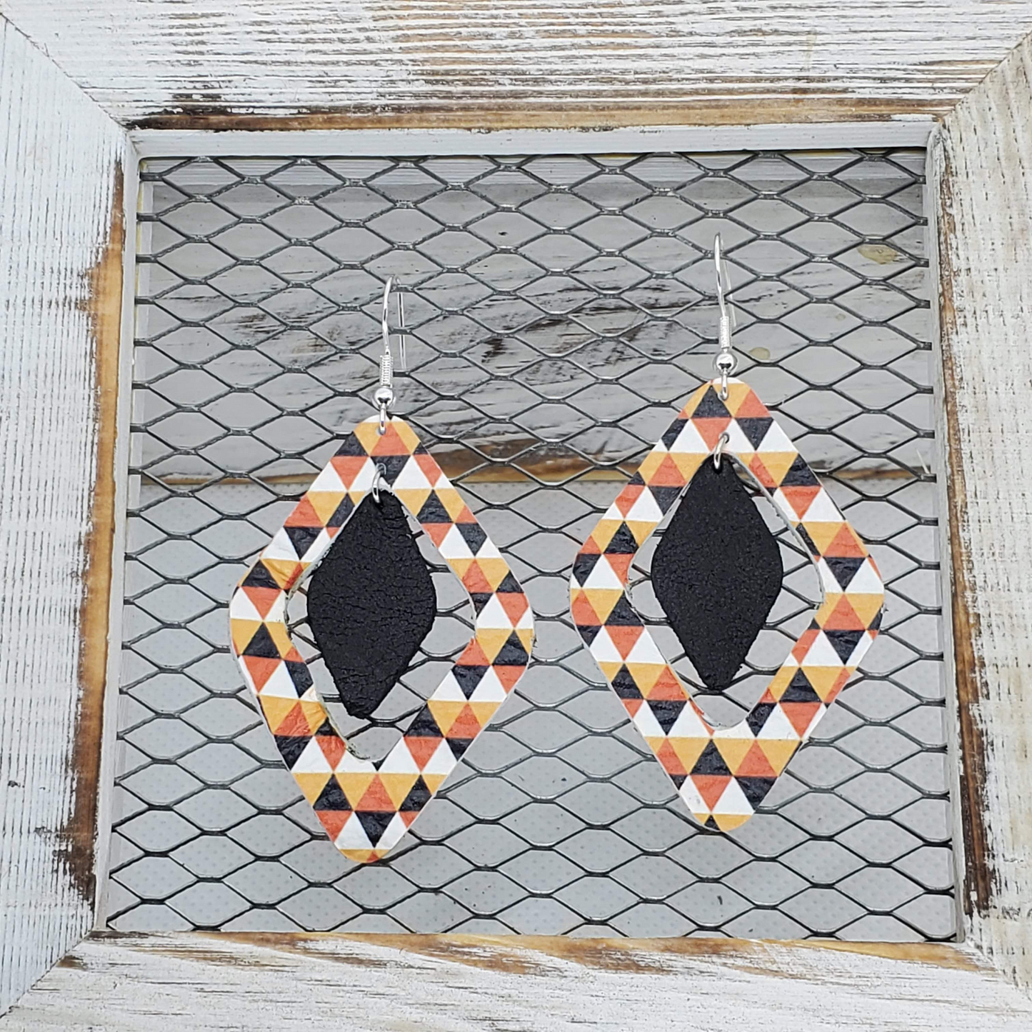 Autumn Triangles Leather Earring Collection