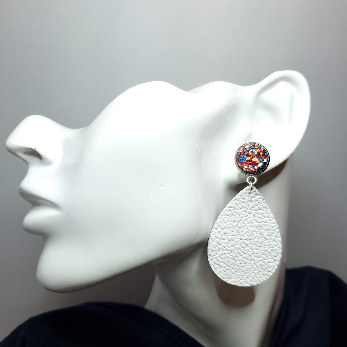 Simply Patriotic Leather Earrings