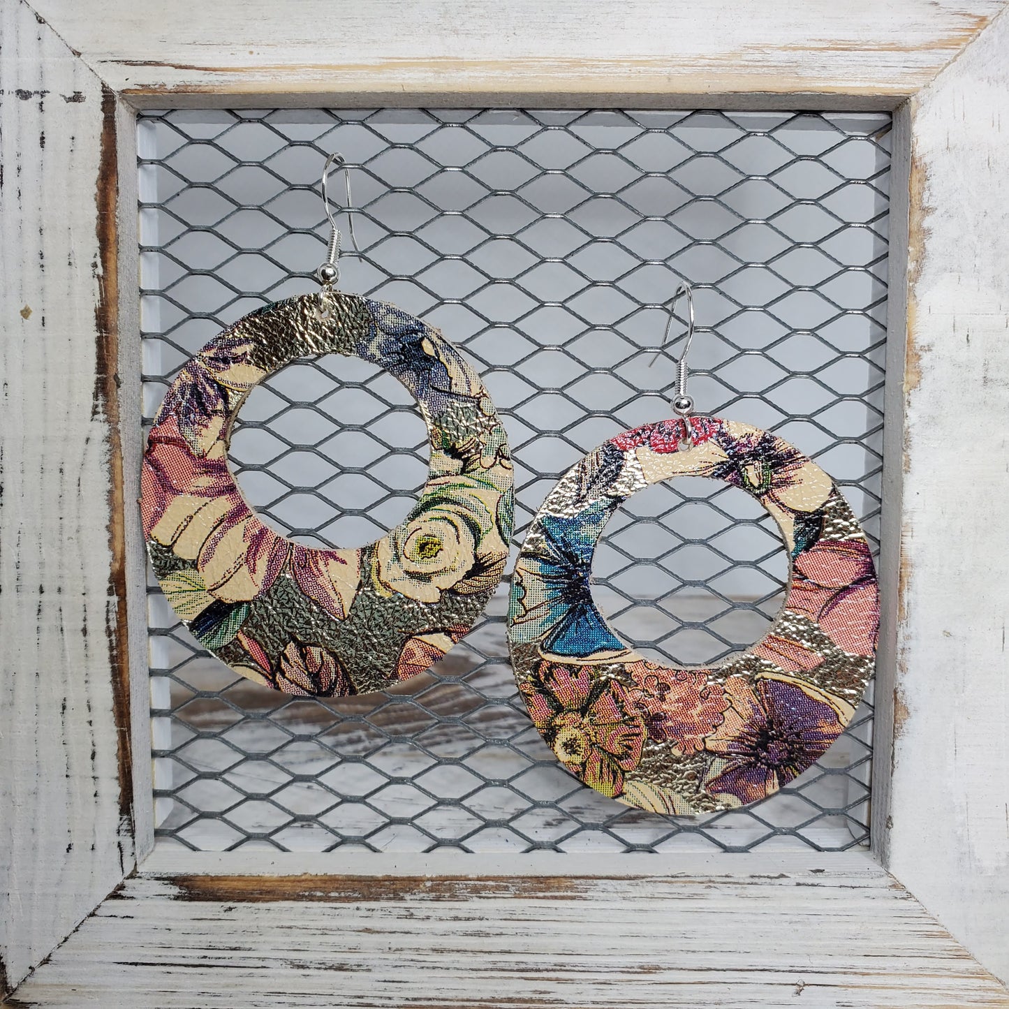Sunny Day Bouquet Leather Earrings