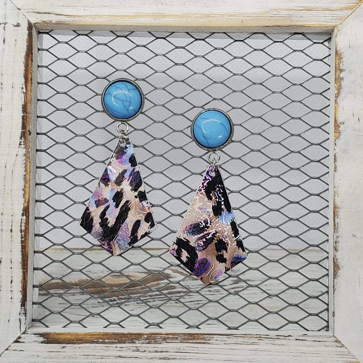 Festival Leopard Leather Earrings