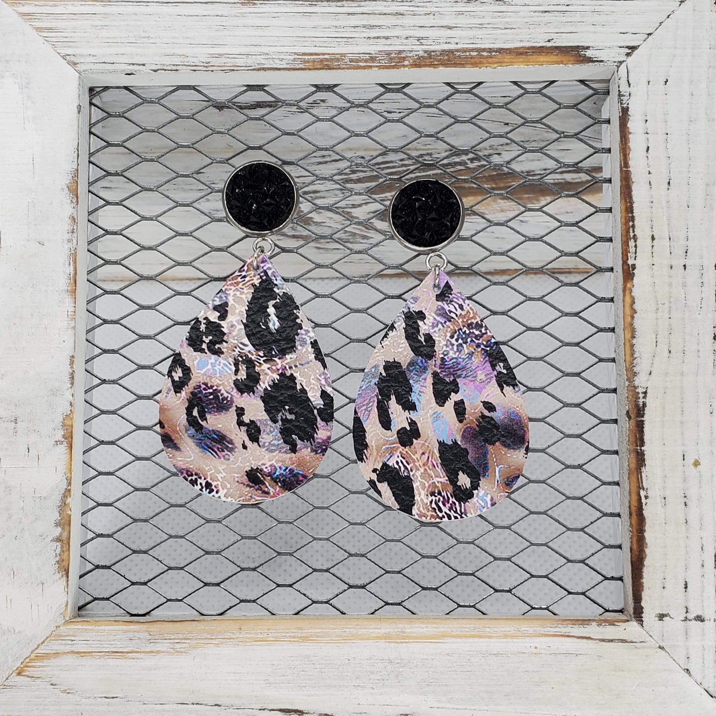 Festival Leopard Leather Earrings