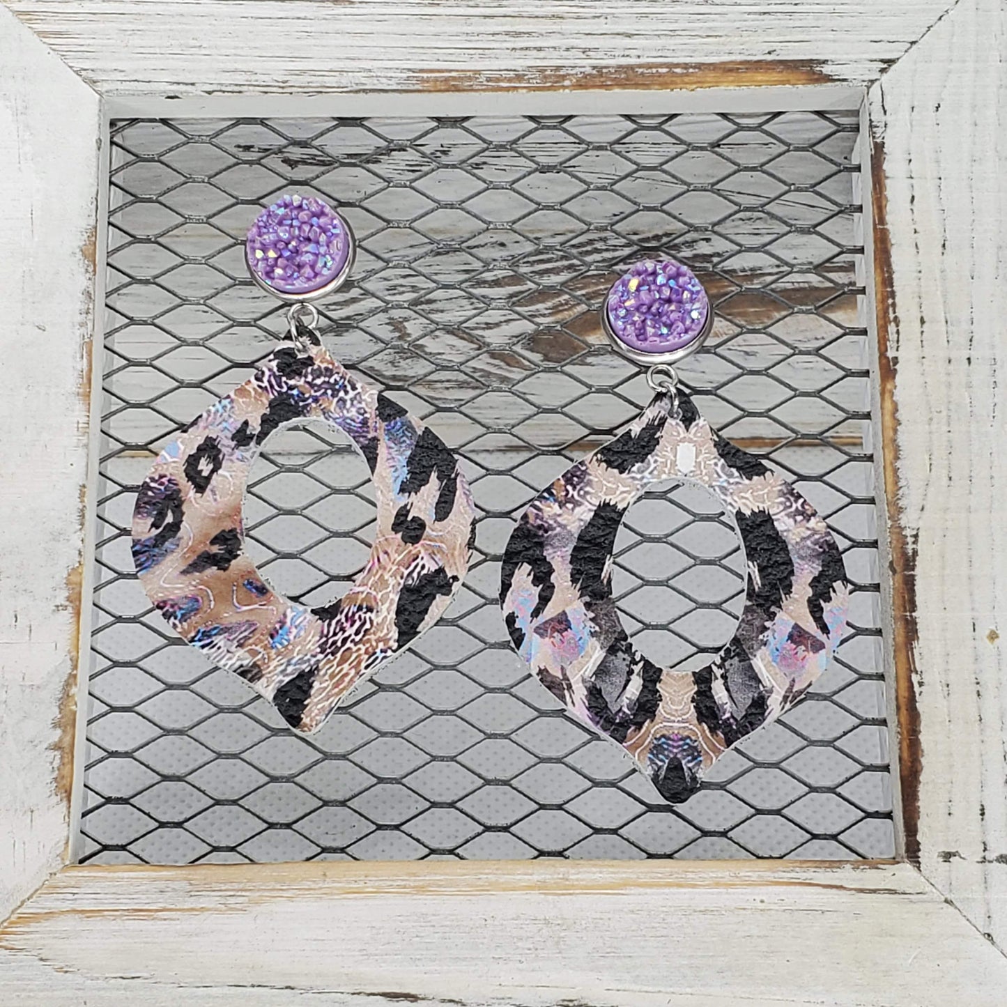 Festival Leopard Leather Earrings