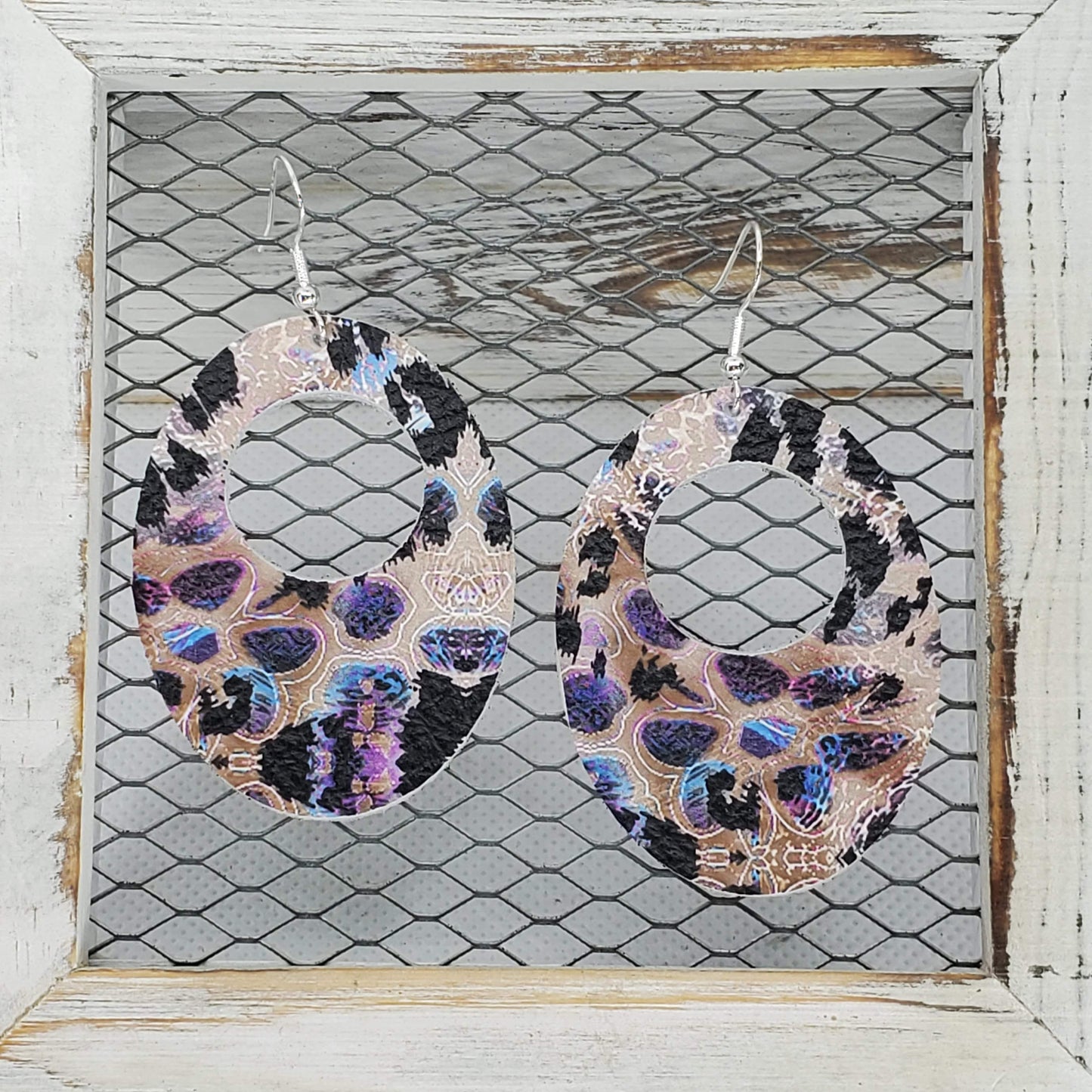 Festival Leopard Leather Earrings