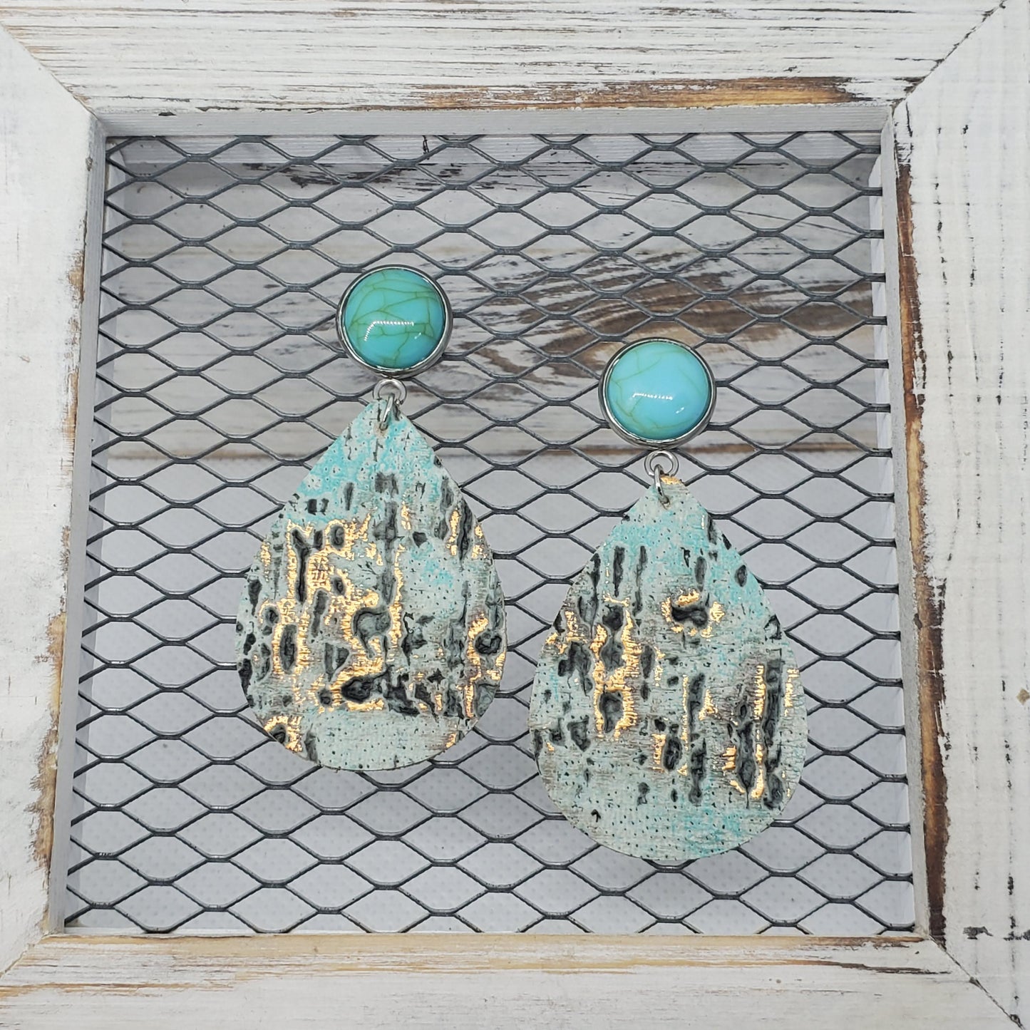 Turquoise Wildwood Leather Earrings