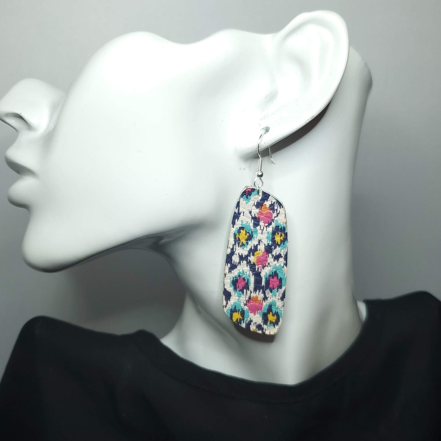 Tribal Aztec Leather Earrings