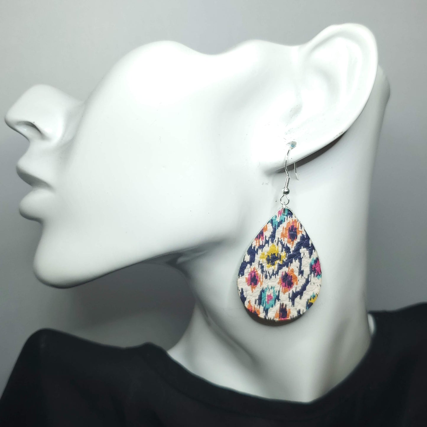 Tribal Aztec Leather Earrings