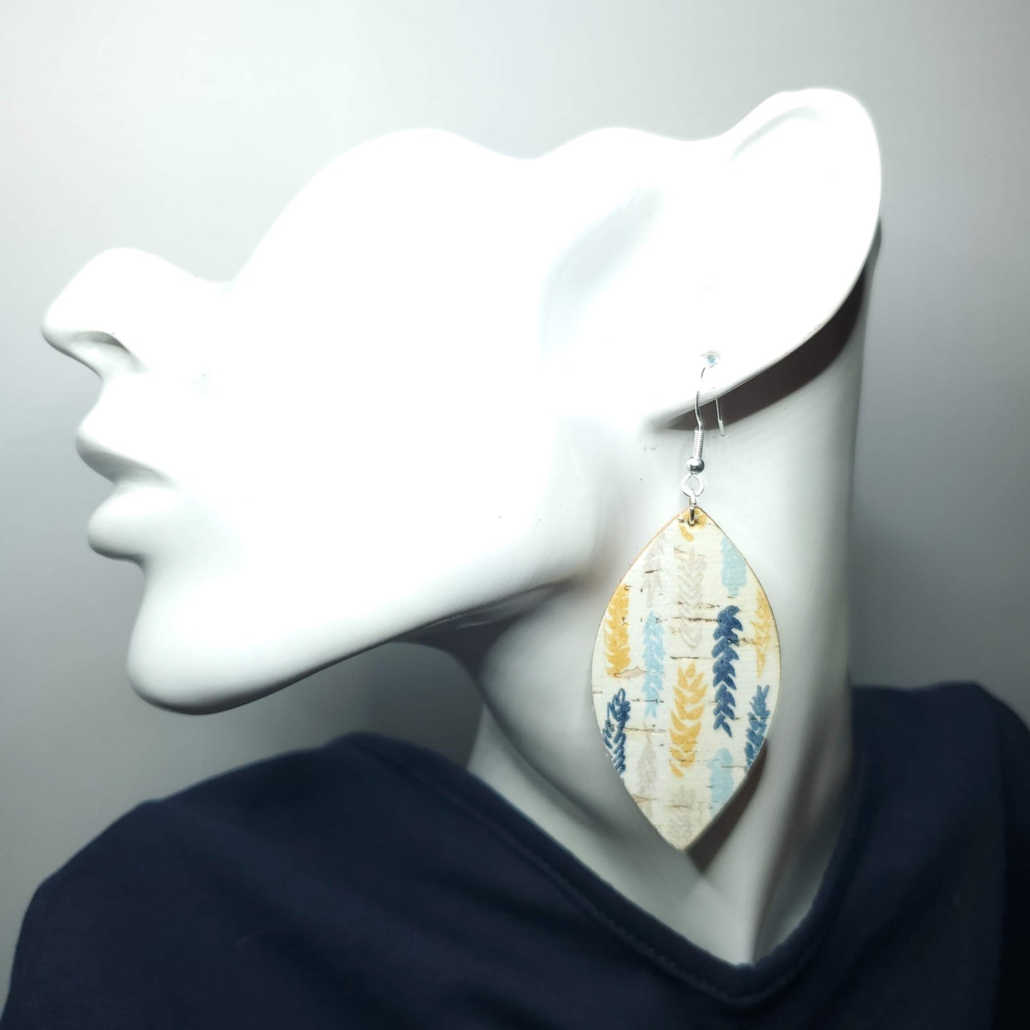Feather Wishes Cork/Leather Earrings