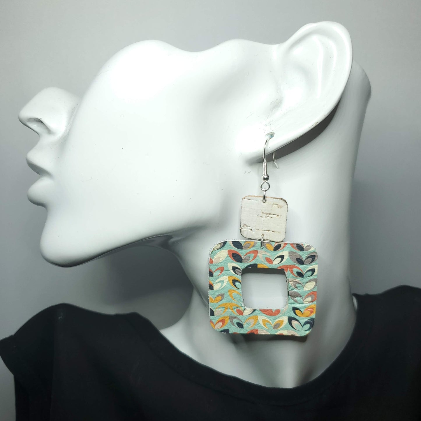 Lotus Petal Leather Earrings