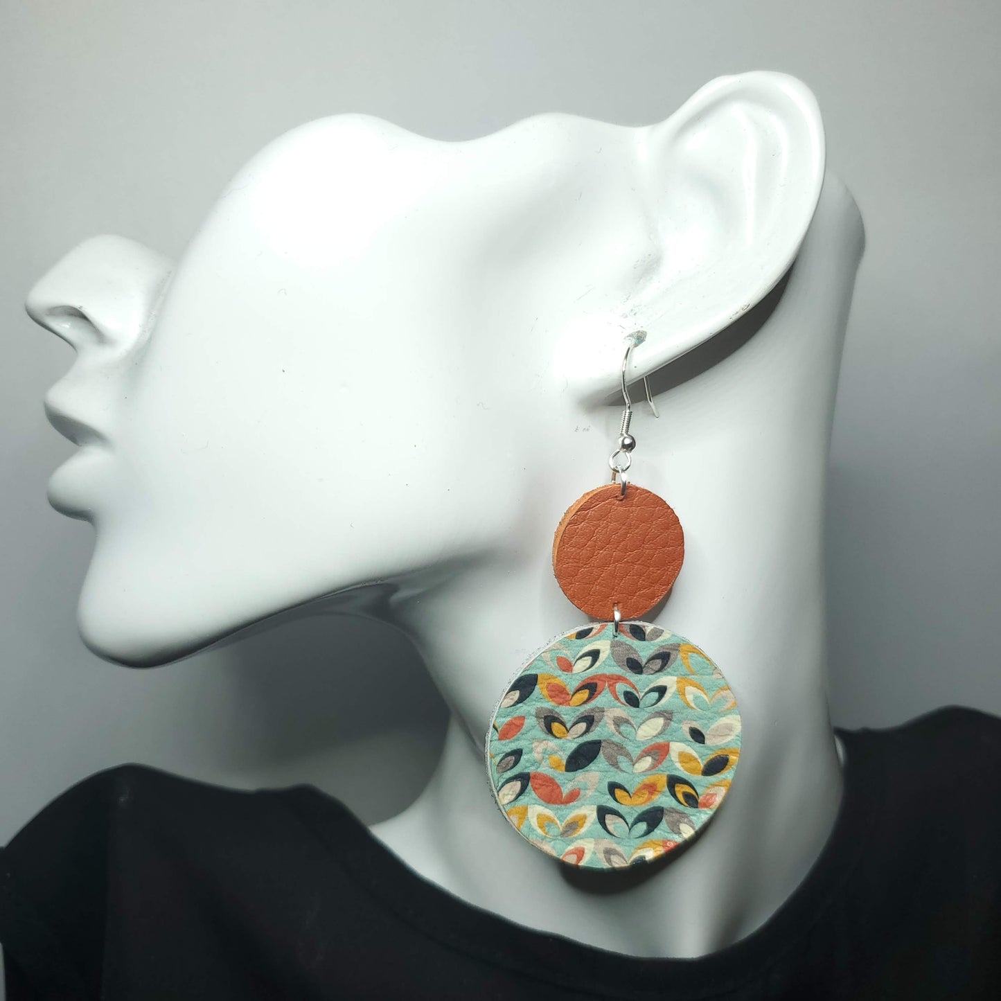 Lotus Petal Leather Earrings
