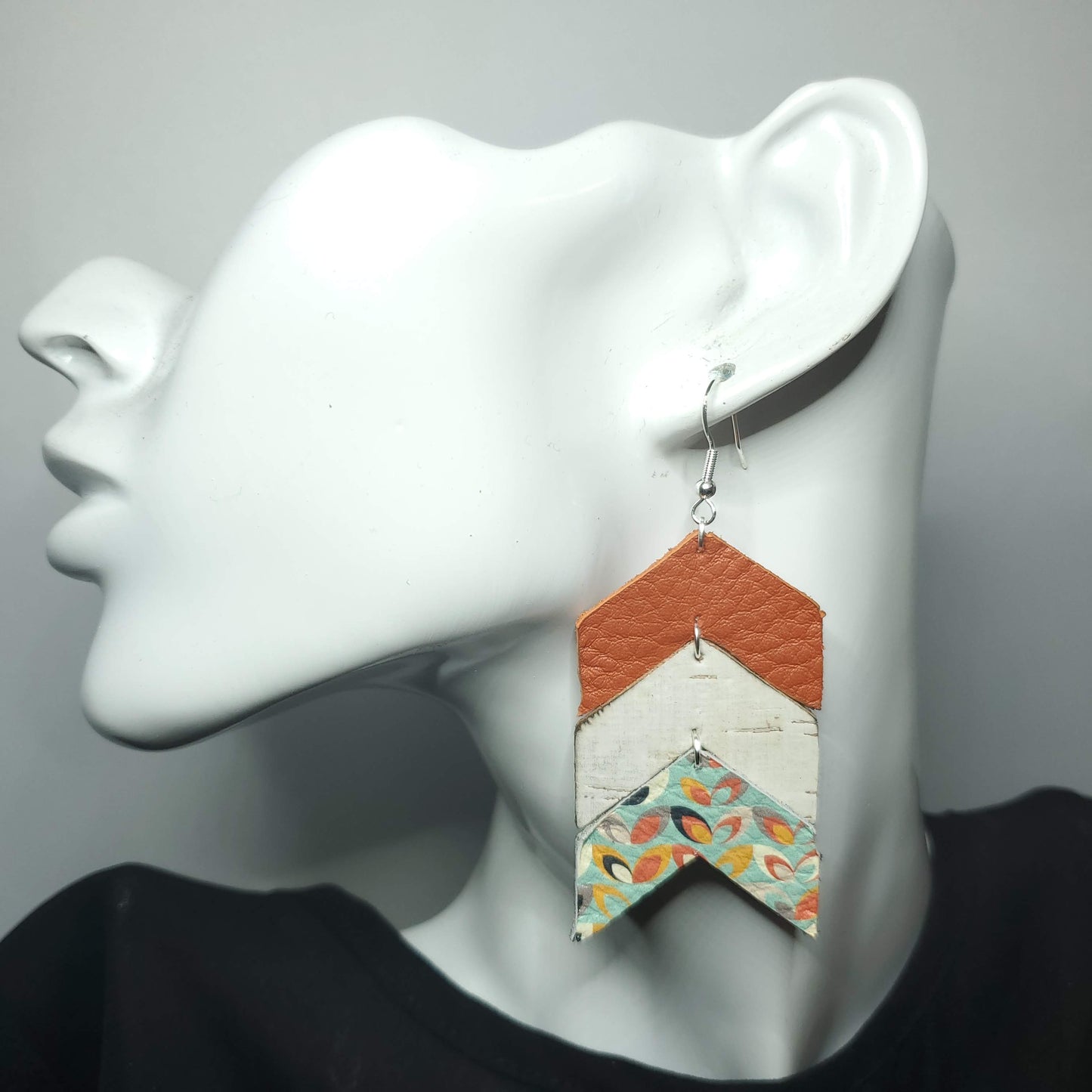 Lotus Petal Leather Earrings