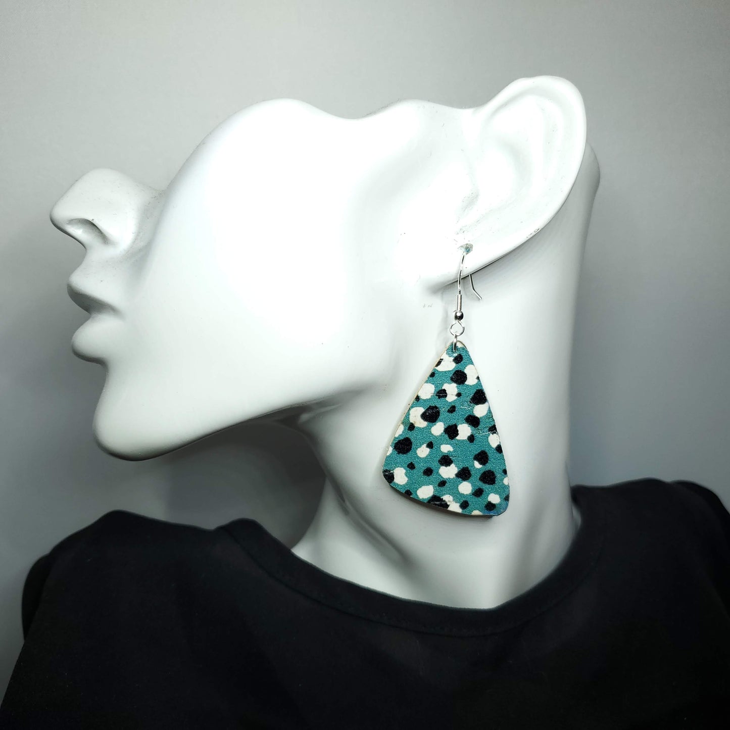 Monochrome Fields Cork/Leather Earrings