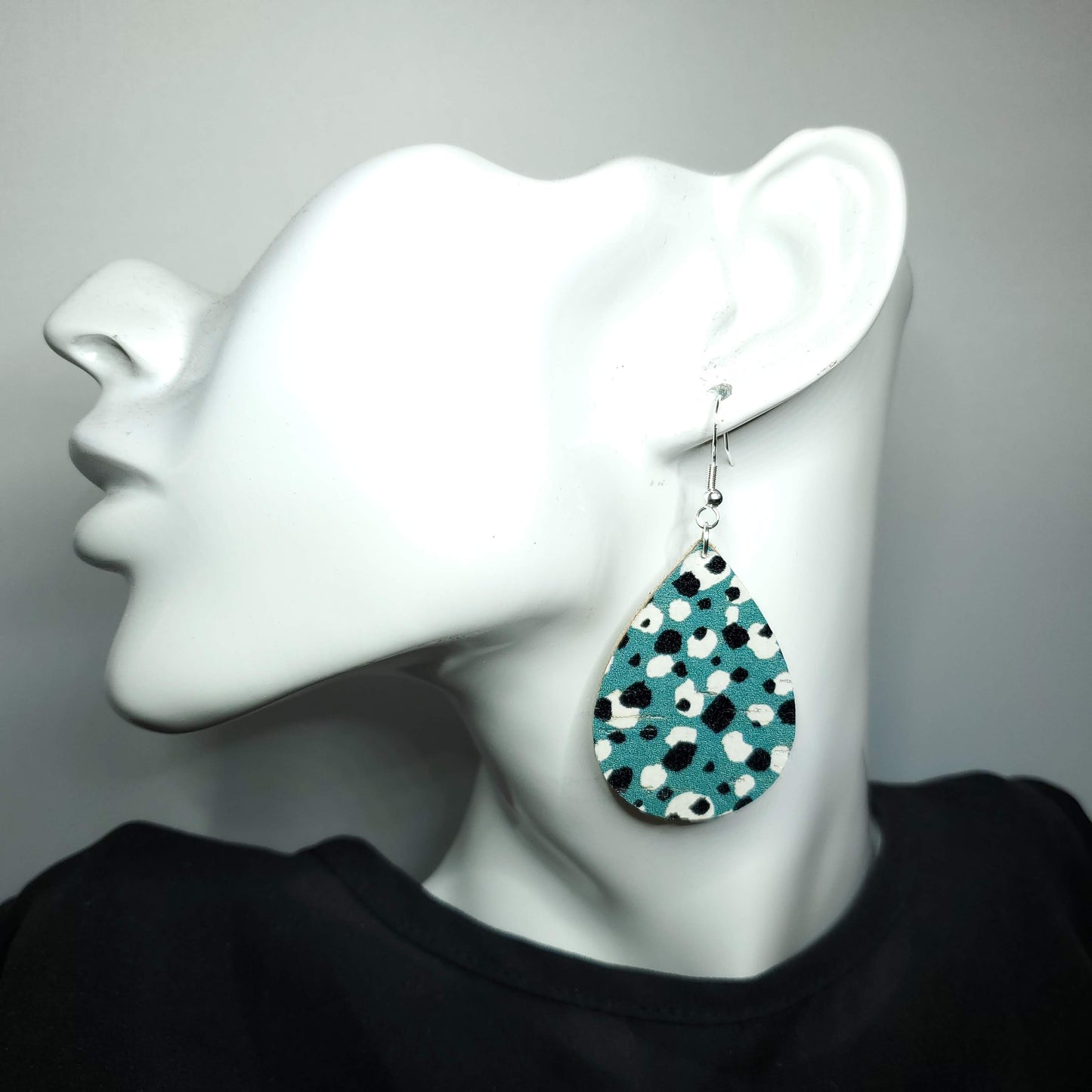 Monochrome Fields Cork/Leather Earrings