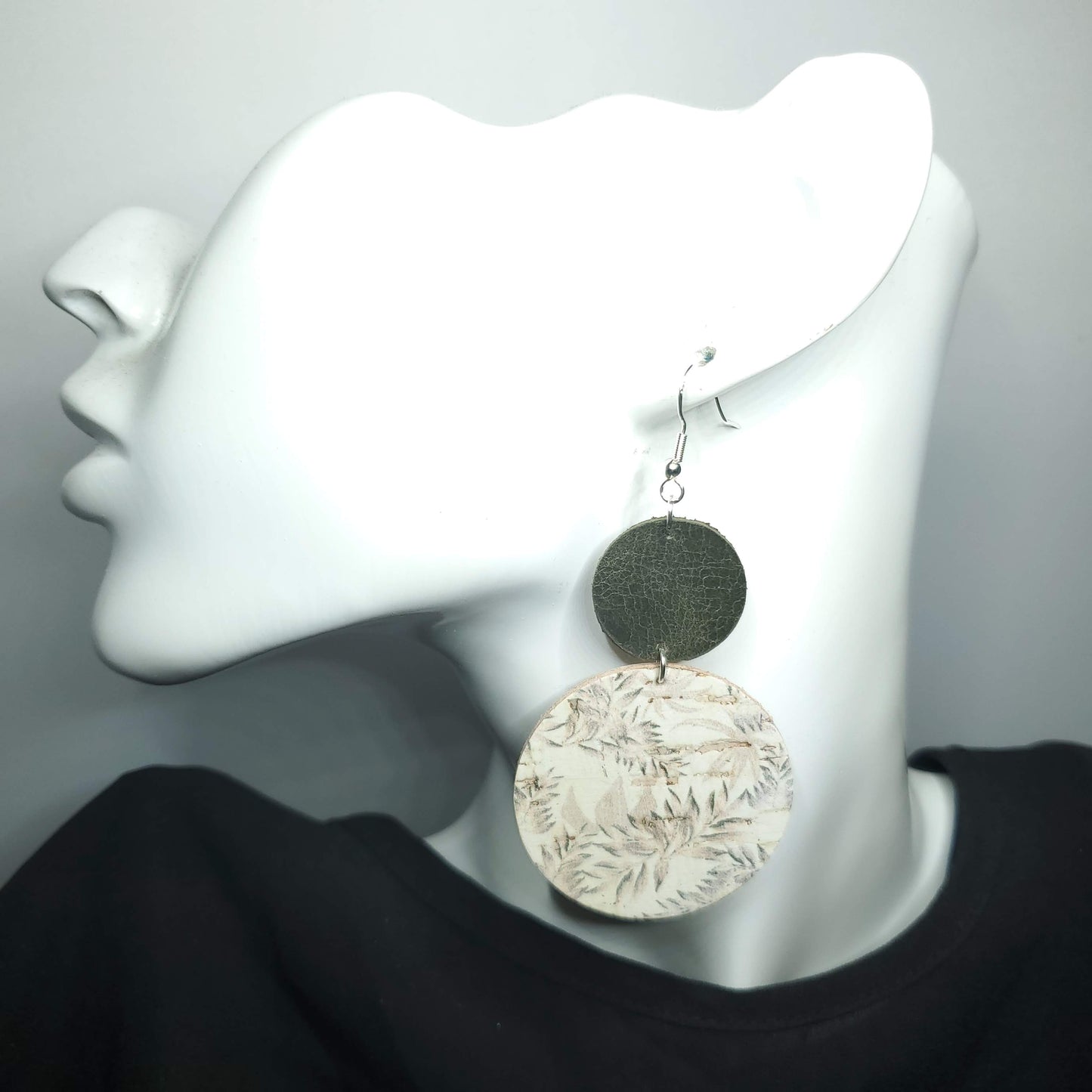 Autumn Leaves Cork/Leather Earrings