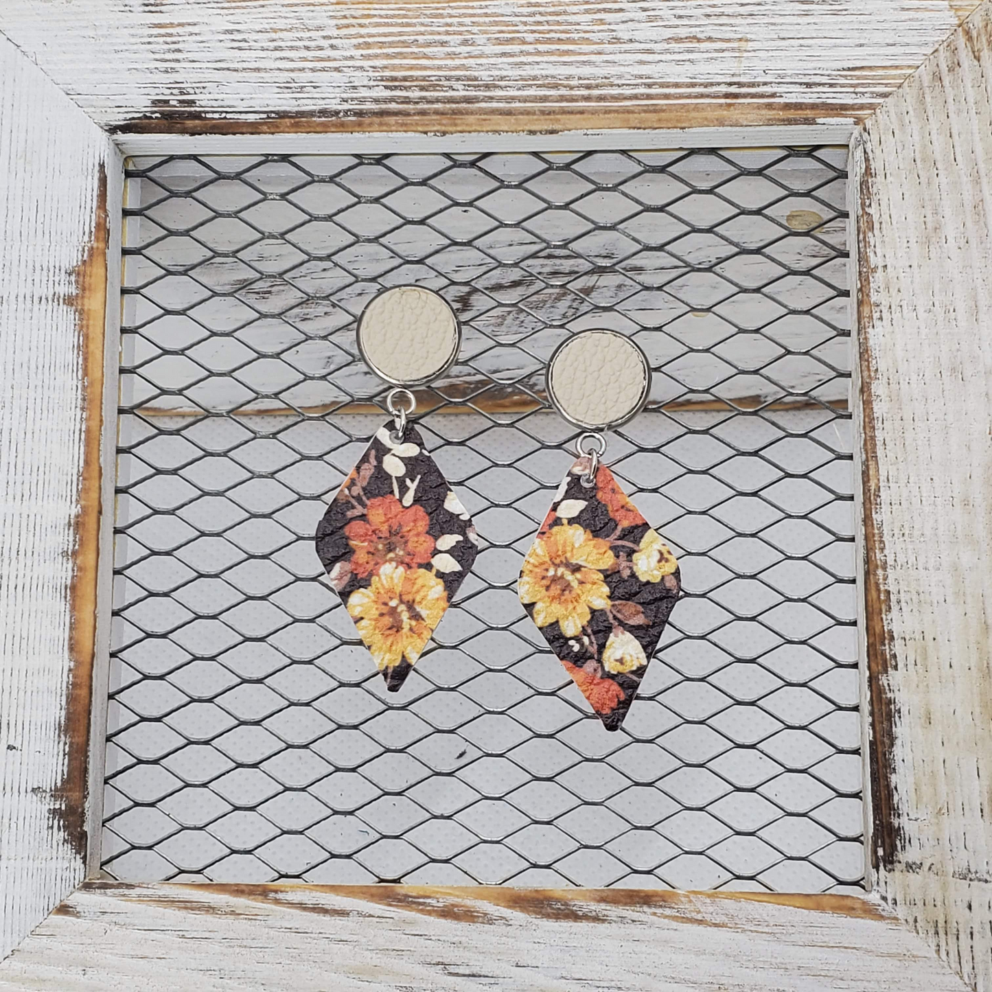 Fall Floral Leather Earring Collection