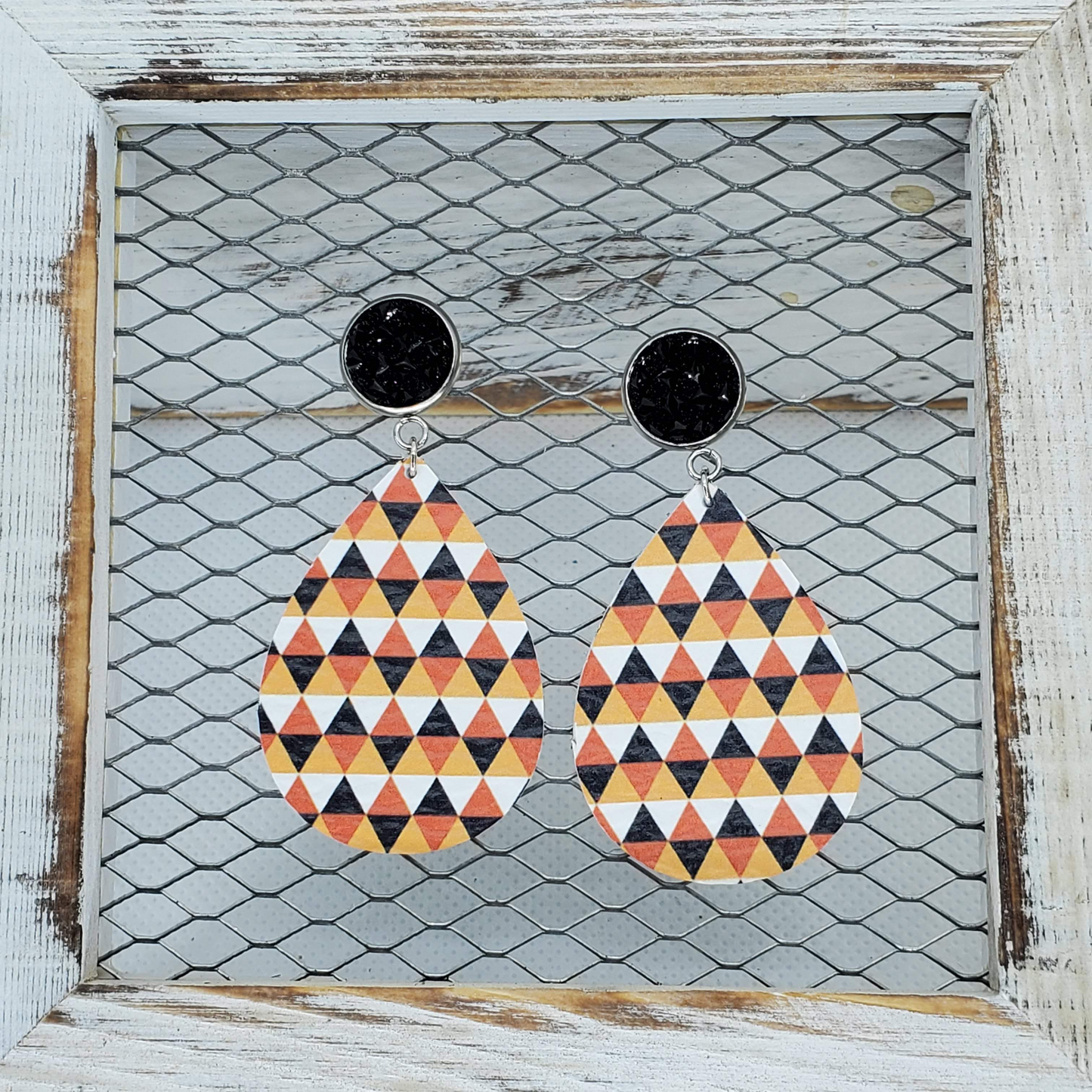 Autumn Triangles Leather Earring Collection