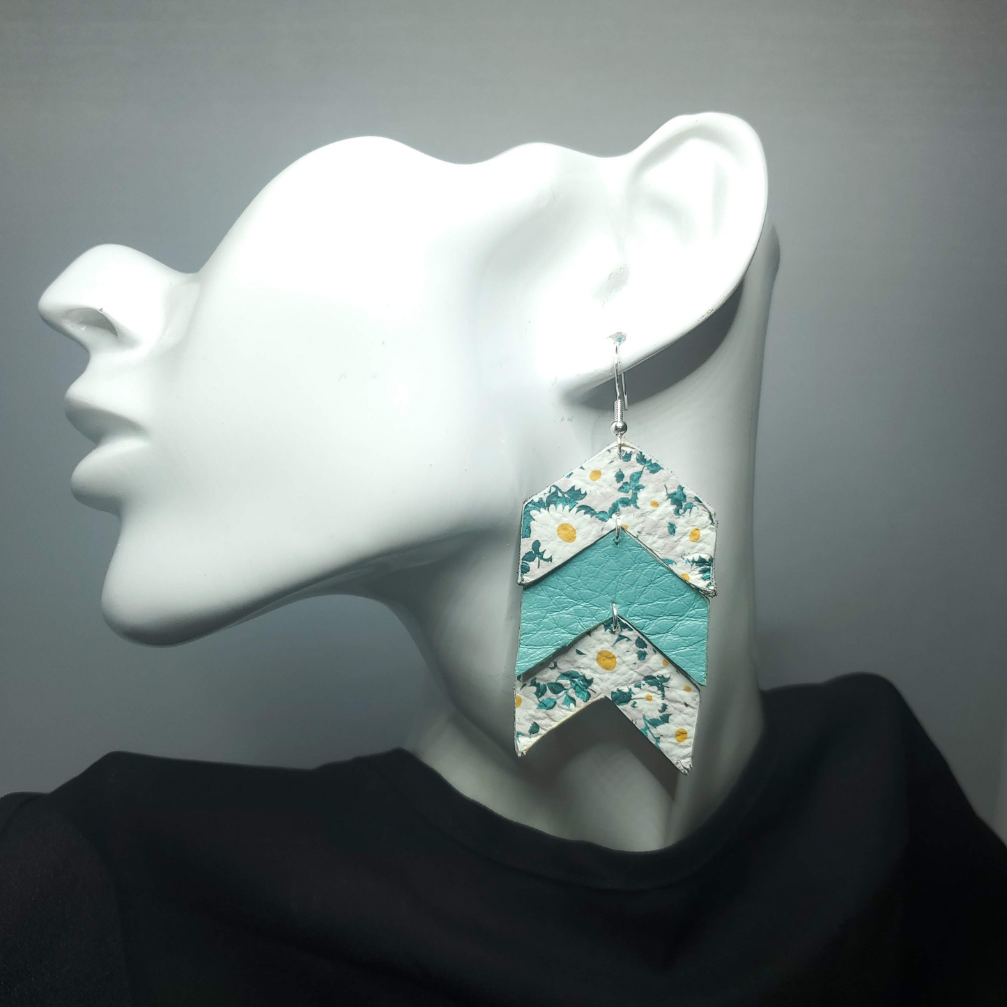 Simply Daisies Leather Earrings