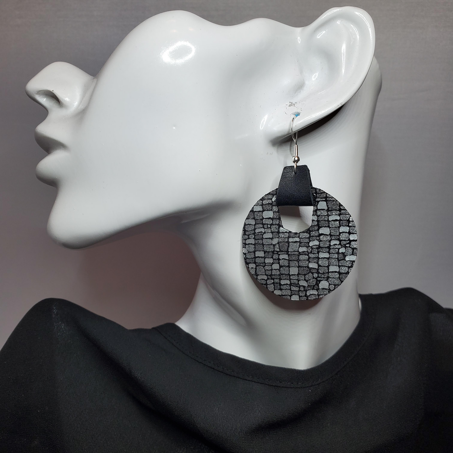 Sandstone Leather Earrings