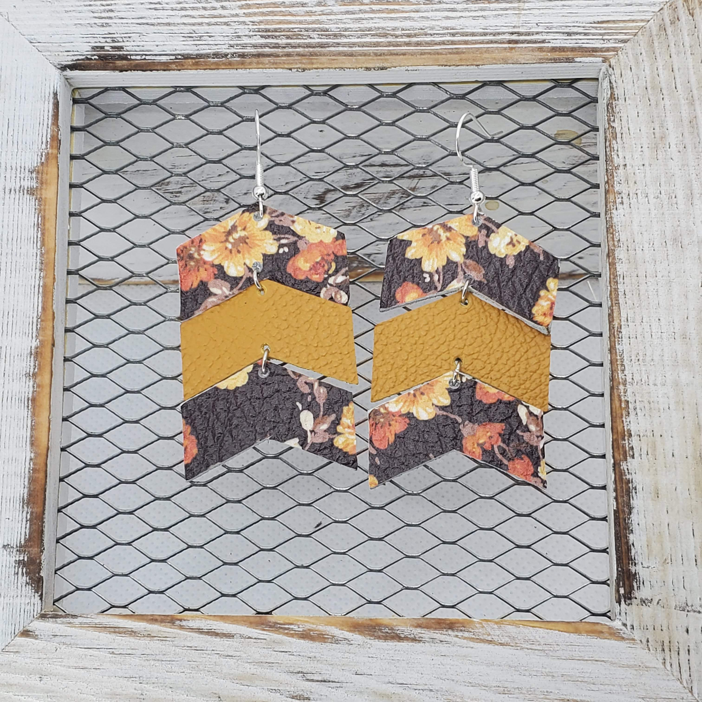 Fall Floral Leather Earring Collection