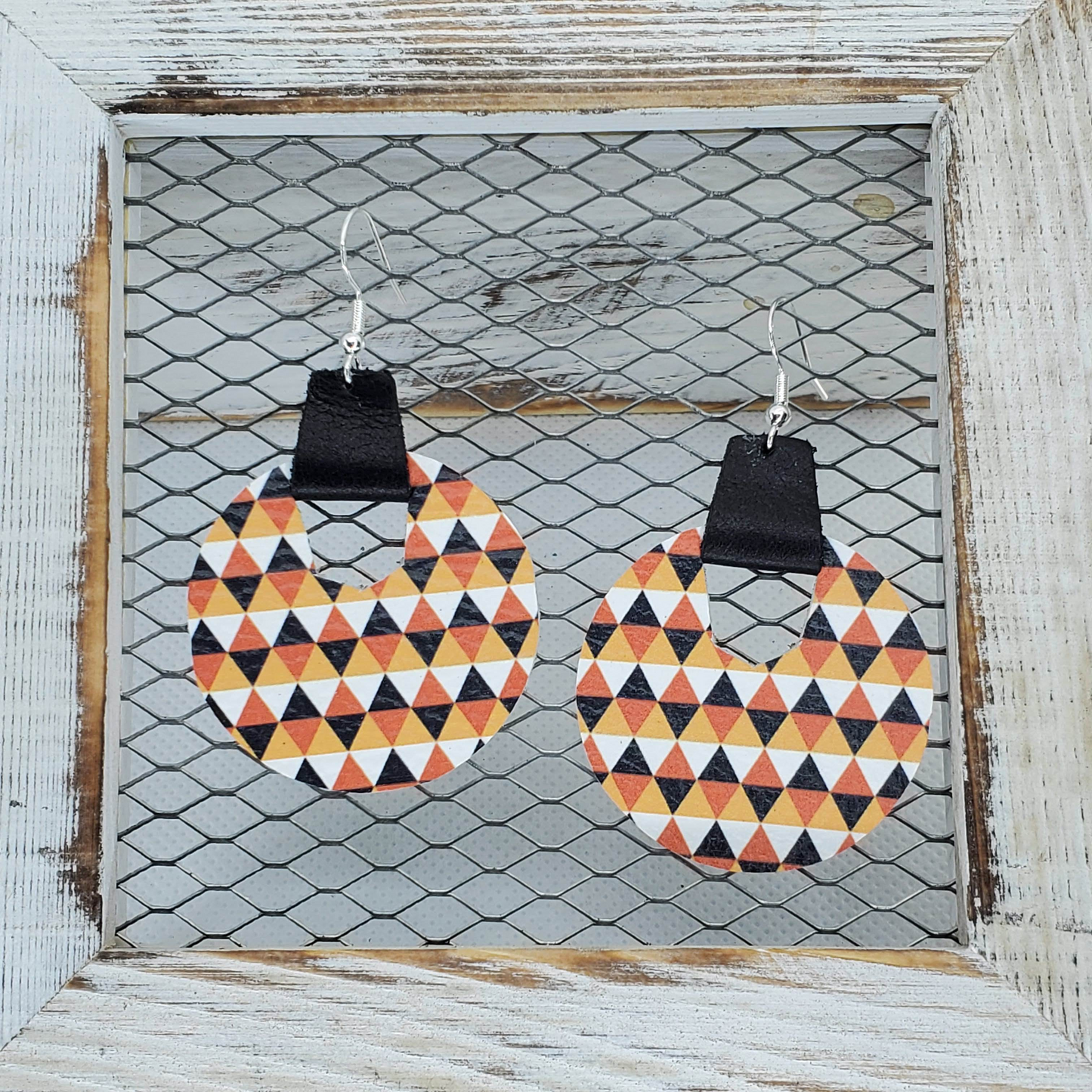 Autumn Triangles Leather Earring Collection