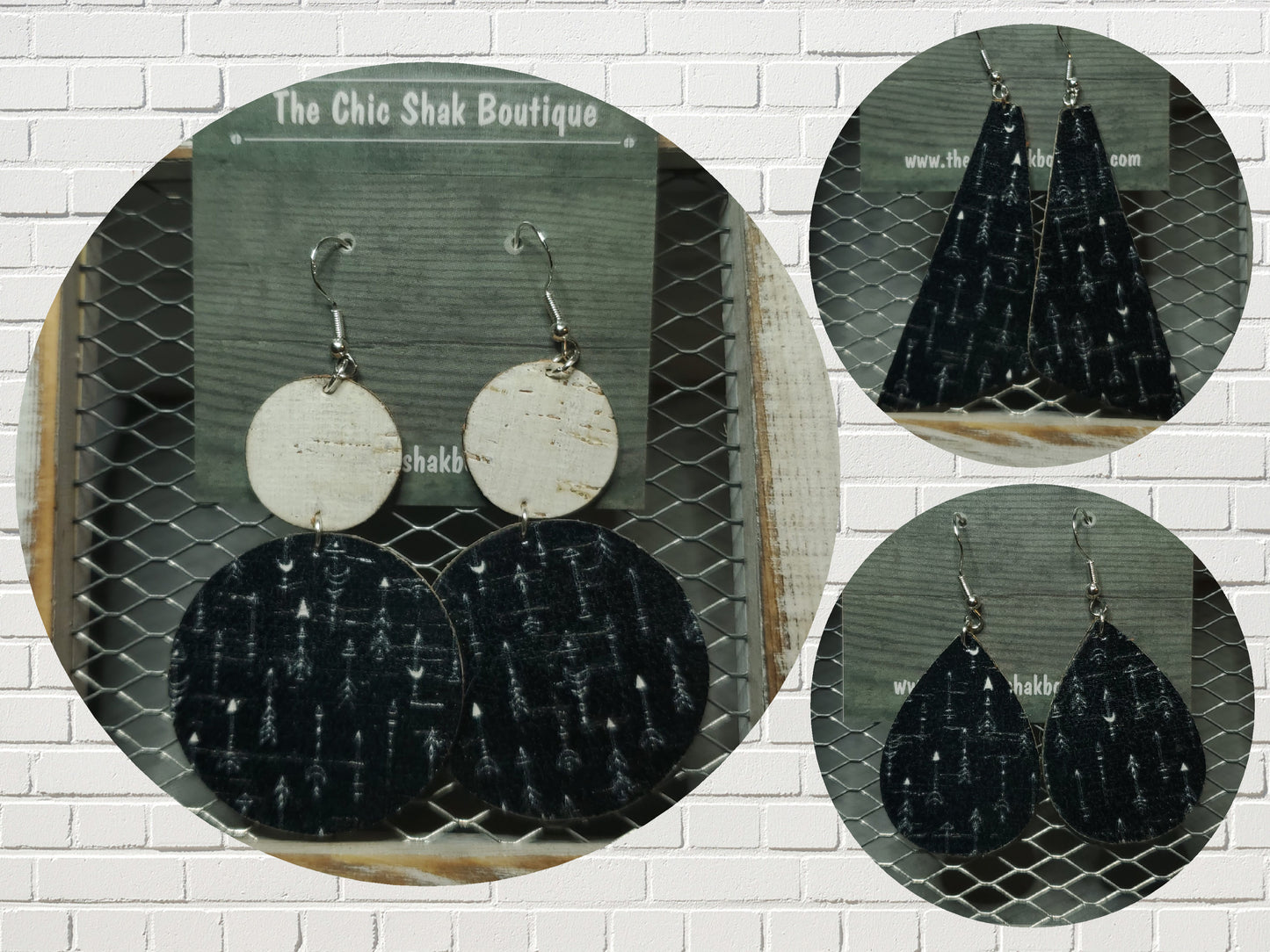 Boho Arrow Cork/Leather Earrings