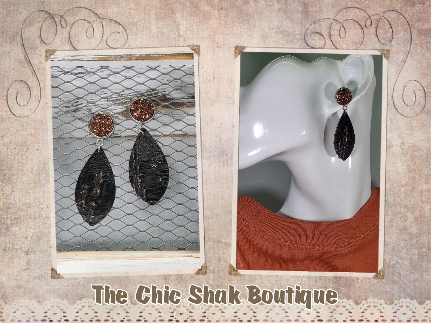 Wildwood Coffee Leather Earrings